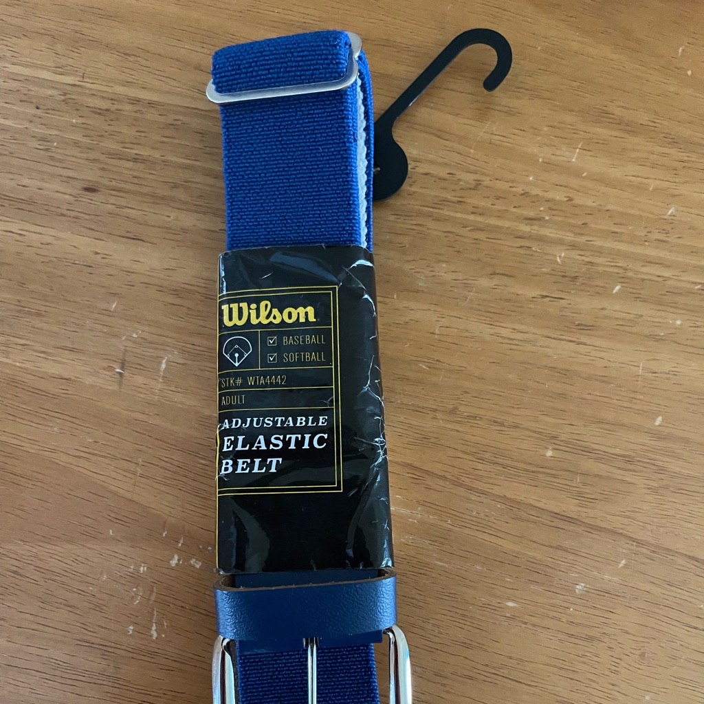 New In Package Wilson Adult Adjustable Elastic Belt For Baseball Or Softball New In Package Wilson Adult Adjustable Elastic Belt For Baseball Or Softball